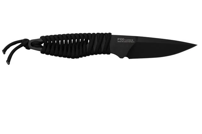 ANV Knives P100 Sleipner Cerakote, Black Paracord, P100-037, Black Kydex Sheath, Neck Knife - Image 2