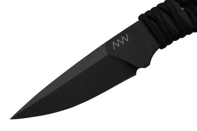 ANV Knives P100 Sleipner Cerakote, Black Paracord, P100-037, Black Kydex Sheath, Neck Knife - Image 3
