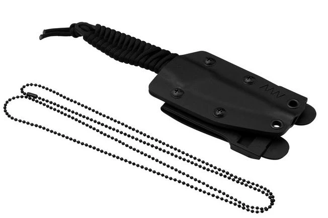 ANV Knives P100 Sleipner Cerakote, Black Paracord, P100-037, Black Kydex Sheath, Neck Knife - Image 6