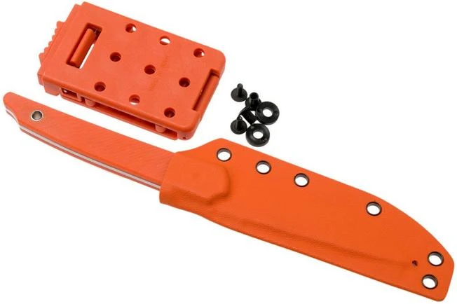 Amare Knives Pocket Peak Fixed, Stonewash Orange G10, Fixed Knife - Image 8