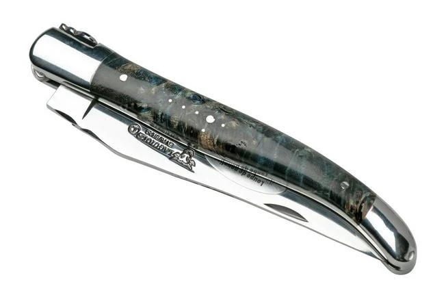 Laguiole En Aubrac Blue Poplar Burl L0212LBPIFSJ1 Poplar Wood, Polished, Laguiole Pocket Knife, 12 Cm - Image 4