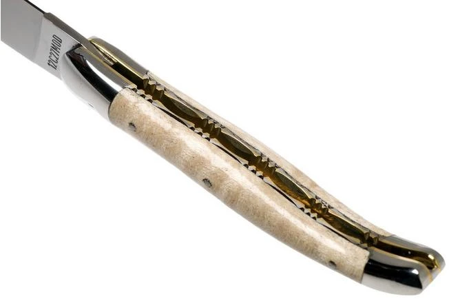 Laguiole En Aubrac 12cm Double Plates, Wavy Maple Hand-filed, L0712EEN1/FSJ1 - Image 5