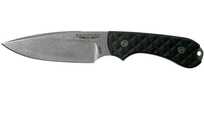 Bradford Guardian 3, Black G10 Guardian 3 M390, False Edge, Sabre Stonewashed 3FE-001-M390