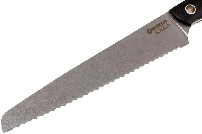 Böker 130281, Saga Bread Knife, Stonewash Finish - Image 3