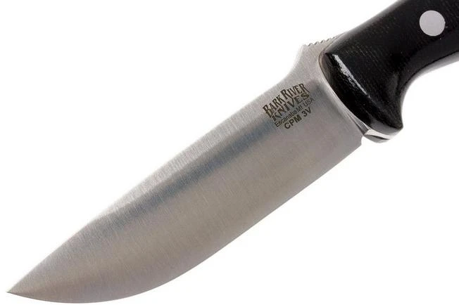 Bark River Gunny CPM 3V, Black Canvas Micarta - Image 3