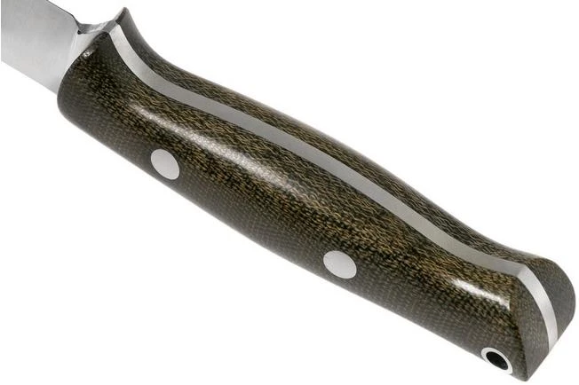 Bark River Bravo EDC CPM 154, Green Canvas Micarta, Rampless - Image 4