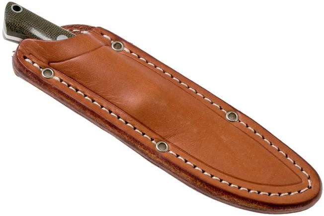 Bark River Bravo EDC CPM 154, Green Canvas Micarta, Rampless - Image 7