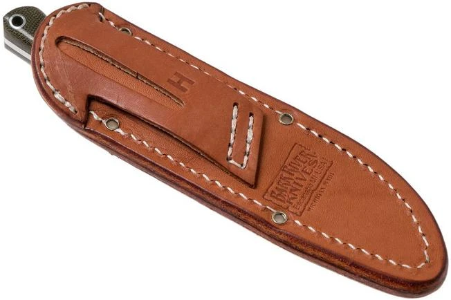 Bark River Bravo EDC CPM 154, Green Canvas Micarta, Rampless - Image 8