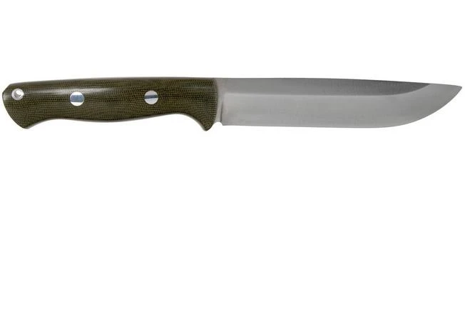 Bark River Bravo 1.5 Rampless CPM 3V Field Knife, Green Canvas Micarta - Image 2