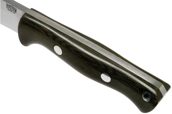 Bark River Bravo 1.5 Rampless CPM 3V Field Knife, Green Canvas Micarta - Image 5