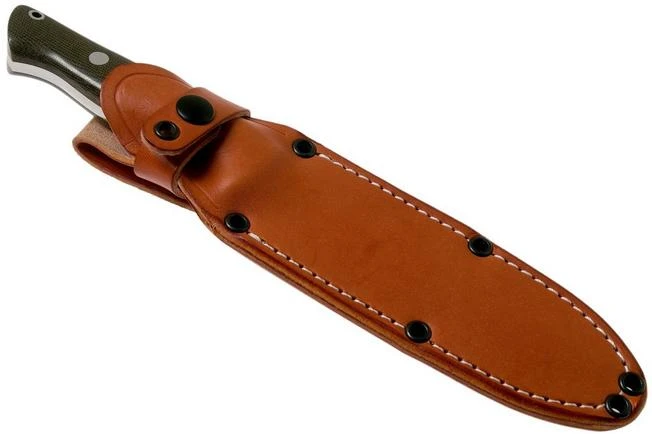 Bark River Bravo 1.5 Rampless CPM 3V Field Knife, Green Canvas Micarta - Image 6