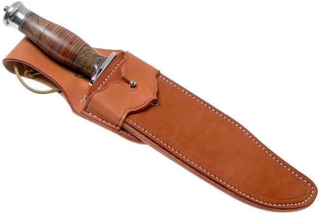 Bark River Highwayman III A2 Stacked Leather, Black Gold Maple Bowie Knife - Image 6