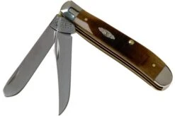 Case Mini Trapper Dark Molasses Bone, Sawcut, 83141, 6207 SS Pocket Knife
