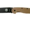 ESEE Avispa Pocket Knife, Black D2 Blade, Coyote Brown Handle BRK1302CBB