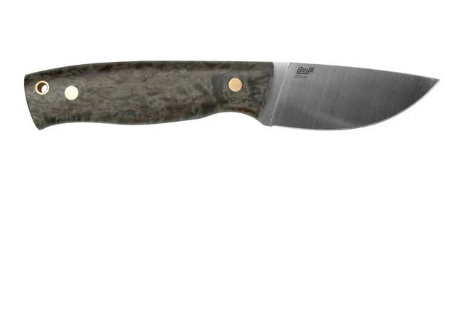 Brisa Skinner 90 - Elmax Flat - Stabilized Curly Birch 361 Hunting Knife - Image 2