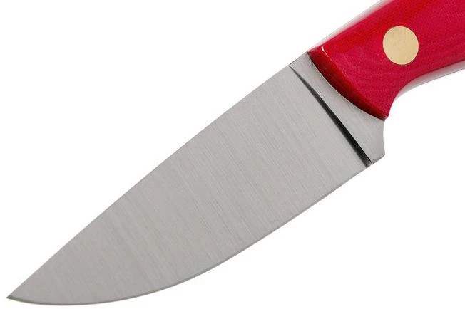 Brisa Necker 70 Alice, Red Micarta, Leather Sheath 9819 - Image 3