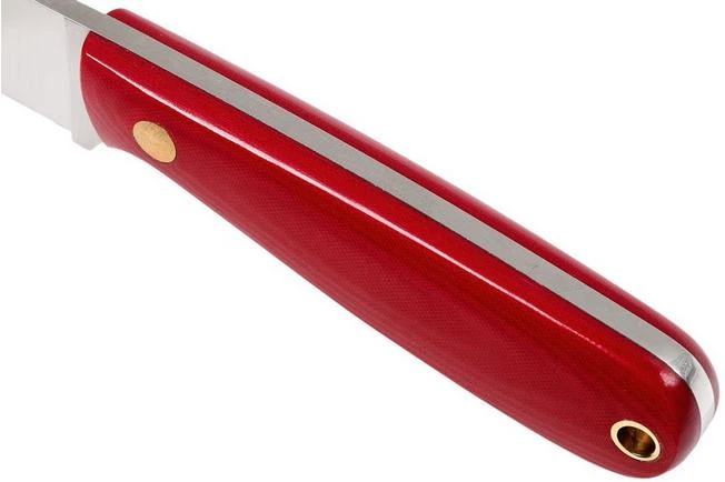 Brisa Necker 70 Alice, Red Micarta, Leather Sheath 9819 - Image 5