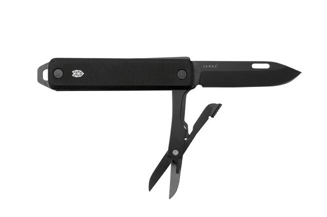 The James Brand The Ellis Scissors KN119113-00 Black G10, Straight Stainless, Pocket Knife