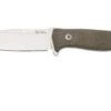 LionSteel M5 Sleipner, Green Canvas Micarta Survival Knife