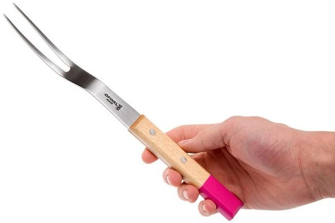 Opinel Parallèle POP N°124 Meat Fork, Fuchsia - Image 5