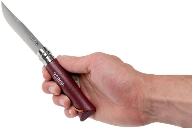 Opinel Trekking No. 08RV Pocket Knife, Burgundy - Image 7