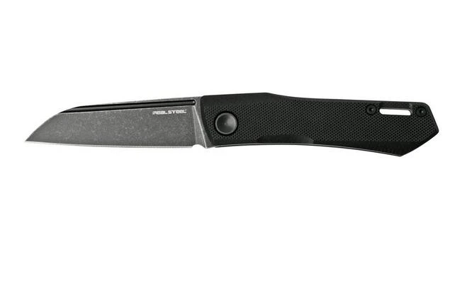 Real Steel Solis Lite, Knivesandtools Exclusive, Black Stonewash, 7064BS Slipjoint Pocket Knife