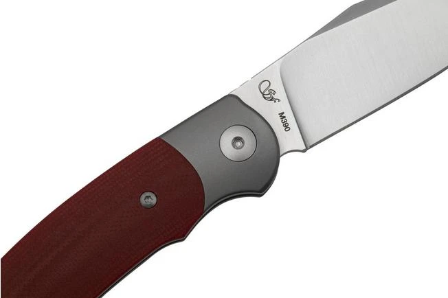 Viper Twin, V6002GR, Satin M390, Red G10 Pocket Knife, Fabrizio Silvestrelli Design - Image 5