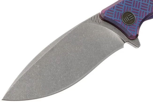 WE Knife Balaenoptera WK712B Pocket Knife, Purple Handle, Stonewashed Blade - Image 3