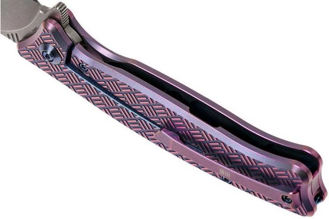 WE Knife Balaenoptera WK712B Pocket Knife, Purple Handle, Stonewashed Blade - Image 5