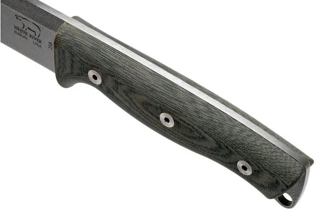 White River Knives Ursus 45 Black & OD Green Linen Micarta Bushcraft Knife - Image 5
