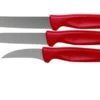 Wüsthof Create Collection Three-piece Peeling Knife Set, Red